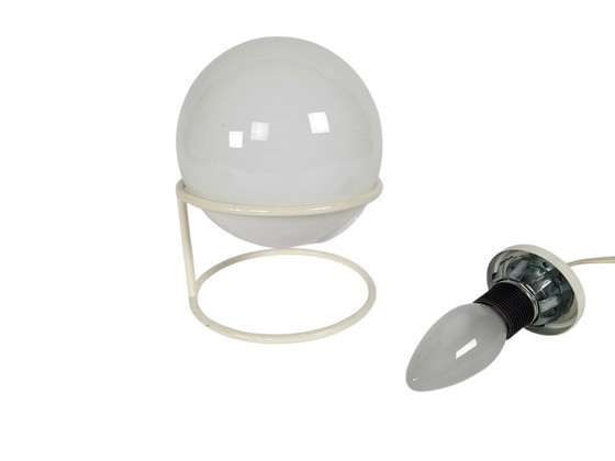 Image 1 of Woja - Lampe de table globe - style Space Age - métal et verre - années 70