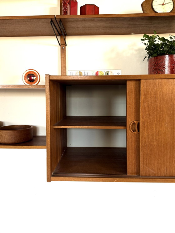 Image 1 of Vintage teakhouten wandsysteem, Kurt Østervig ‘60