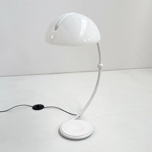 Witte Serpente vloerlamp van Elio Martinelli voor Martinelli Luce, jaren 70