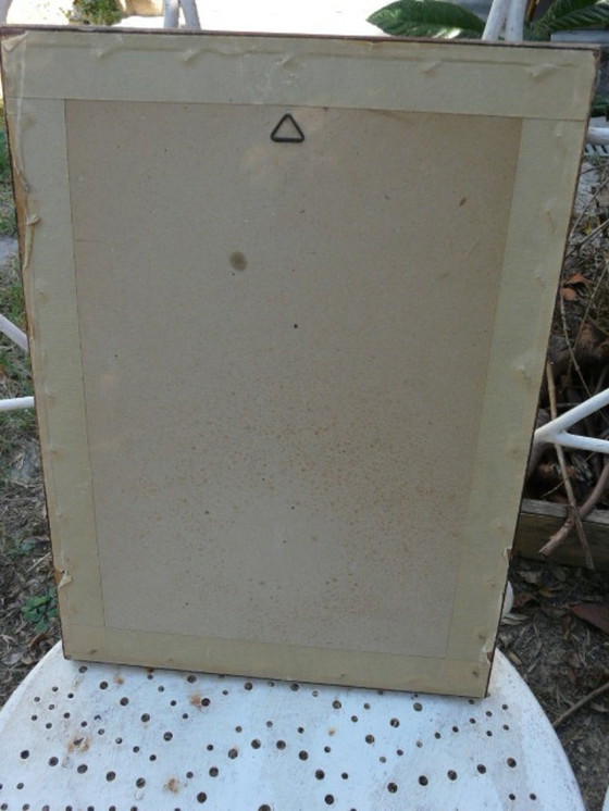 Image 1 of gravure sur bois de Jean Chièze chalutier en port en Bessin