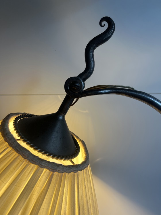 Lampada da tavolo in ferro battuto Dutch Arts & Crafts Amsterdam School anni '20 – Lampade da tavolo (photo 6 of 12)