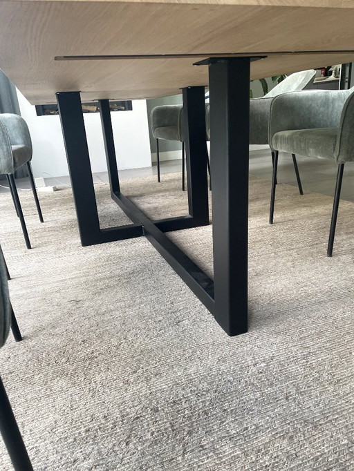 Steel dining table base 'Louise' by Table du Sud