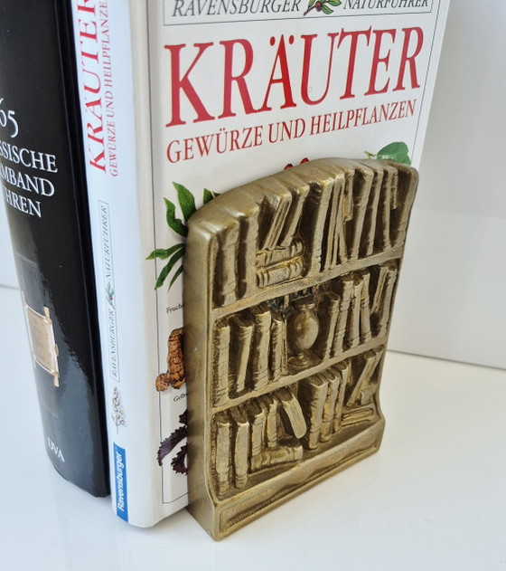2 sujetalibros antiguos de latón con forma de "libros" – Objetos decorativos, Brass (photo 6 of 9)