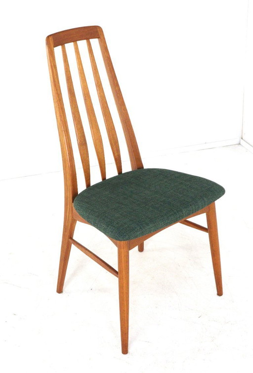 Set 6 Niels Koefoed Eva stoelen eetkamerstoelen vintage gestoffeerd