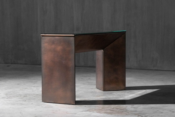 Image 1 of Consoletafel van gepatineerd brons van Belgochrom, België, jaren 70