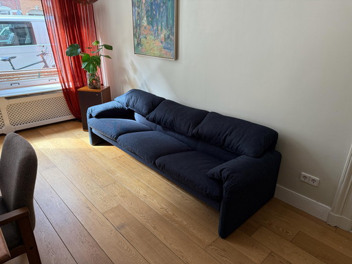 Cassina Maralunga 3 seater classic seam reupholstered