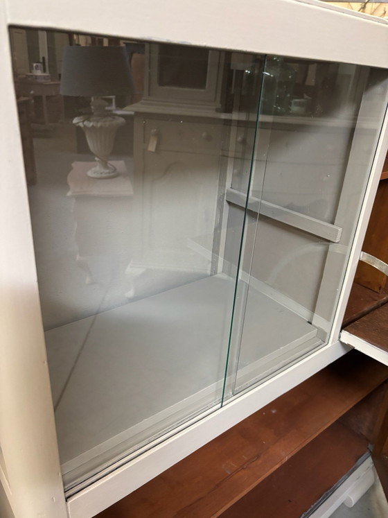 Vintage kast / buffetkast – High boards, Glas, Hout (photo 11 of 12)