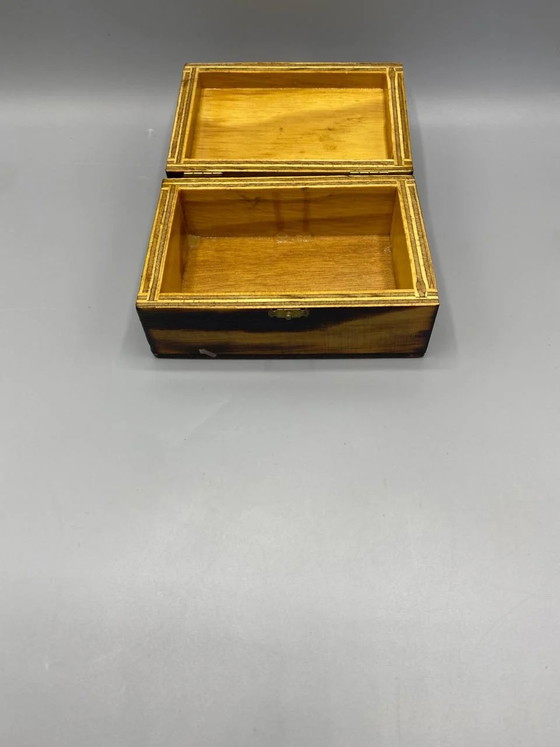 Caja de recuerdo de madera flameada, cabujón panorámico de Puy de Dôme – Objetos decorativos, Wood, Metal (photo 5 of 8)