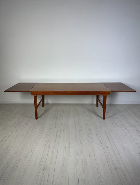 Image 1 of XL Vintage Danish Teak Extendable Dining Table 60s