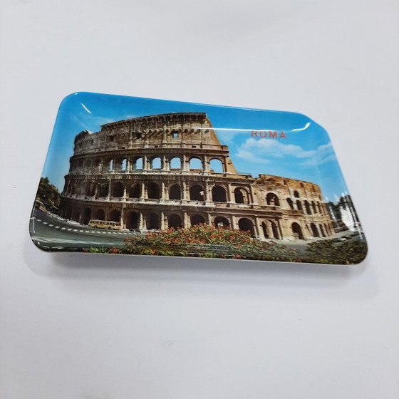 Image 1 of Small vintage souvenir tray/plate depicting the Colosseum (Colosseo)