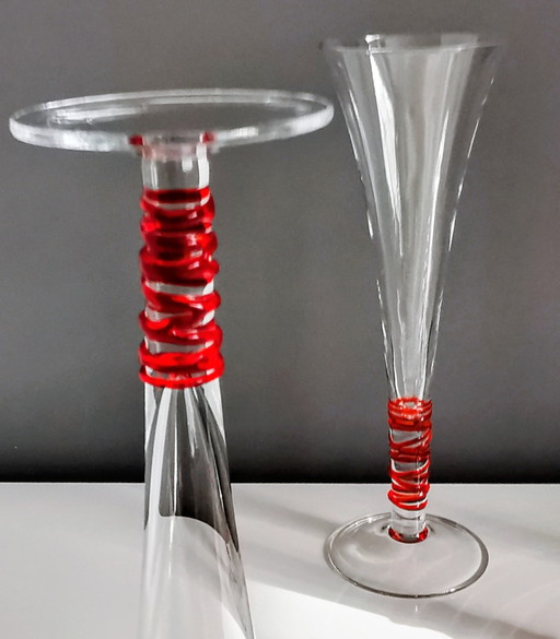 Copas de Prosecco LSA International, hechas a mano y sopladas a boca.