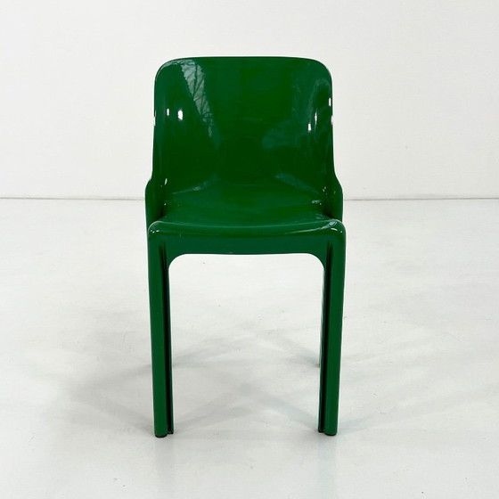 Grüner Selene Stuhl von Vico Magistretti für Artemide, 1970er – Esszimmerstühle, Plastic (photo 3 of 12)