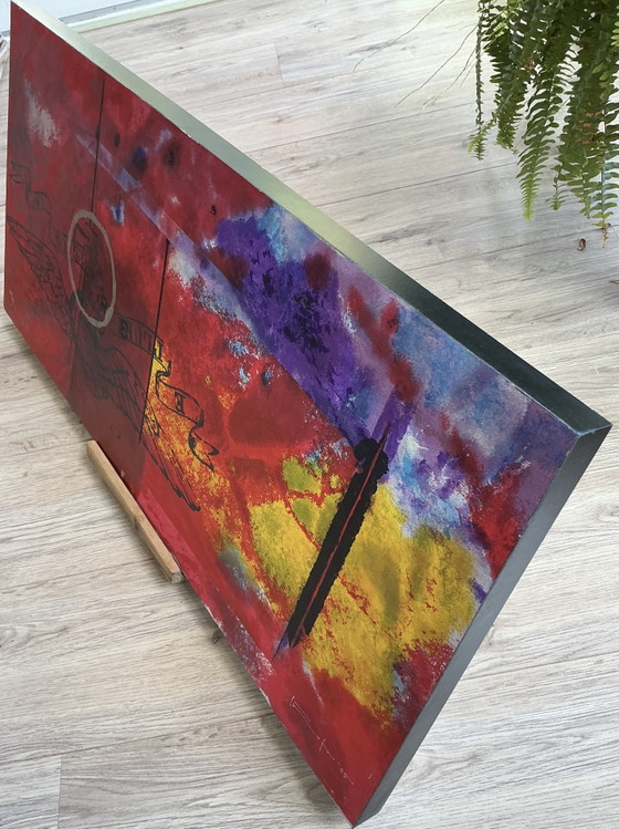 Image 1 of Piotr Konkel - tríptico ‘Abrazo’ - serigrafías sobre tabla