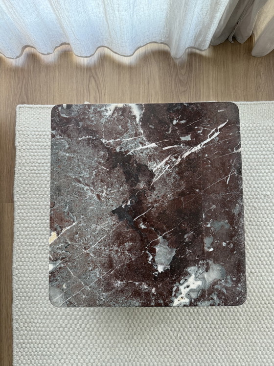 Image 1 of Tavolino vintage in marmo Rosso Levanto, Italia 1970