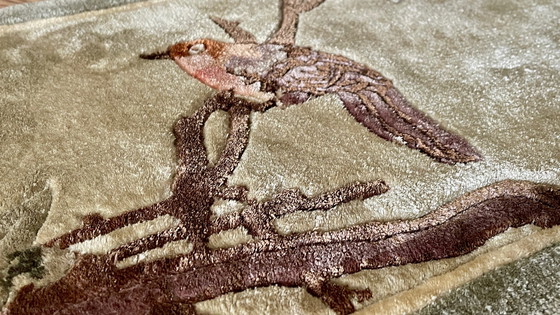 Image 1 of Vintage zijden vogelkleed - 75x28cm