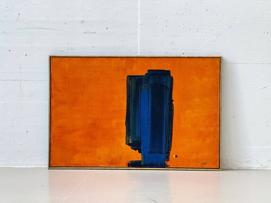 Image 1 of Abstraktes Gemälde, signiert, Schweiz 1970er