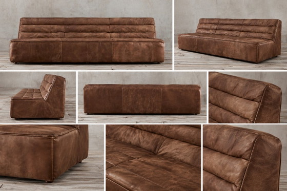 RH 7' Chelsea Divano in Pelle Marrone Condizioni Perfette, Restoration Hardware, Divani 3 posti, Tessile (foto 4 di 6)
