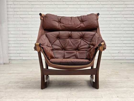 Image 1 of Fauteuil lounge « Trega », design norvégien des années 1970 par Tormod Alnaes.