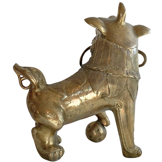 Buddha monumentale dorato a fuoco – Stile Tibetano-Rattanakosin – 44 cm / 6.4 kg – Sculture, Bronze (photo 9 of 20)