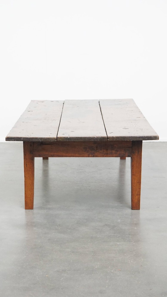 Image 1 of Großer antiker Couchtisch aus Kastanienholz aus dem frühen 19.