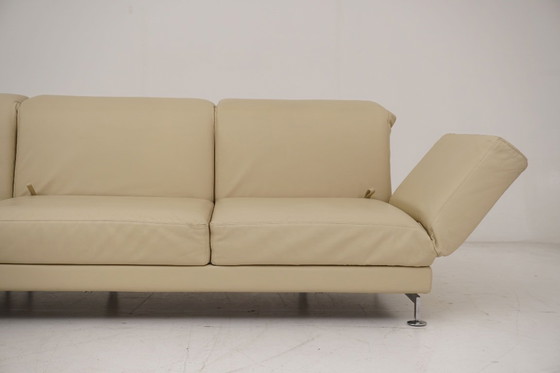 Image 1 of Canapé-lit multifonctionnel en cuir beige Moule de Brühl & Sippold