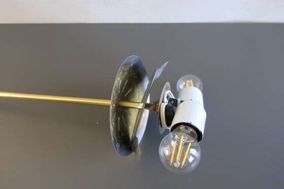 Image 1 of Lampada da soffitto Art Déco in vetro marmorizzato beige marrone