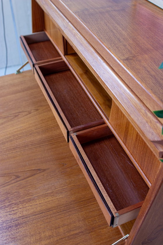 Image 1 of Scrivania da segretaria vintage in teak Erling Torvits, scrivania da scrittura danese