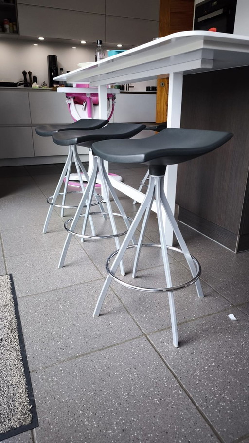 3 Gimlet stools, Designed by Jorge Pensi For Mobles 114