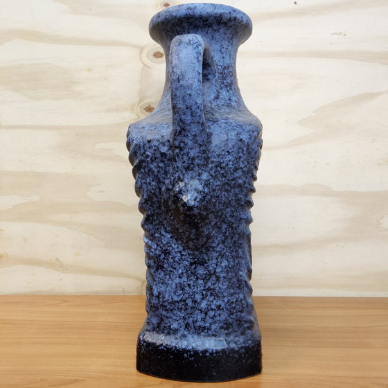 Image 1 of Large Vintage Dümler & Breiden Fat Lava vase 680/46 – West Germany vase (XXL cobalt blue vase)