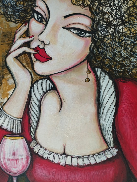 Image 1 of Natia Antadze "Lady with Wine Glass"