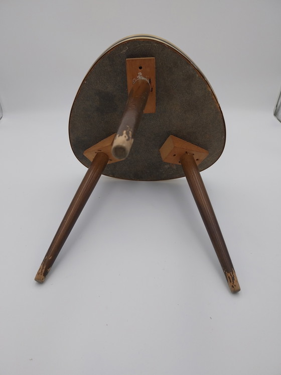 Image 1 of 1 x 1950's plant table 3 leg with formica top