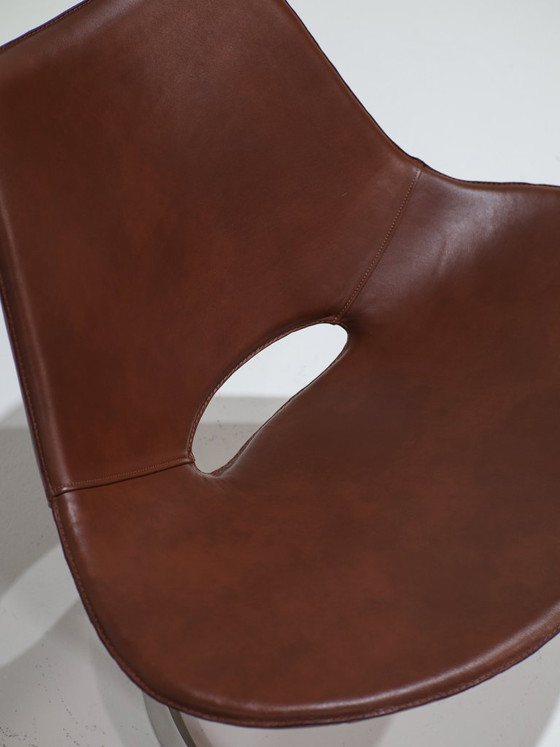 Scimitar Chair IS63 Fabricius and Kastholm Ivan Schlechter – Fabricius en Kastholm, Armchairs, Metal, Leather (photo 5 of 15)