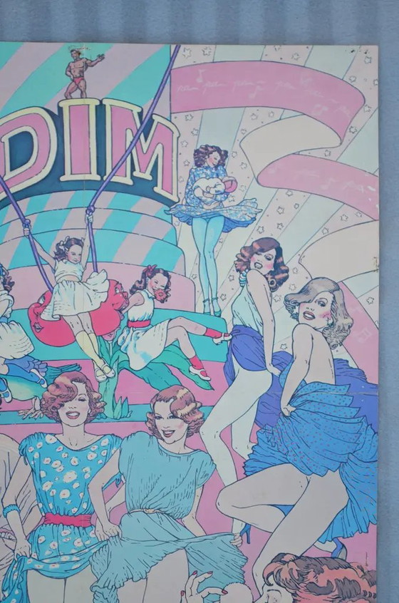 1977 Helene Majera para Dim “10 Años de Dim” Póster Publicitario de Moda Francés – Paper, Pop Art (photo 6 of 8)