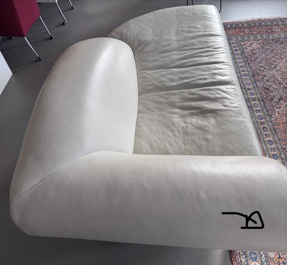 Image 1 of Chaisse Longue in pelle bianca