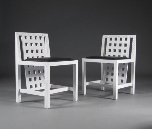 2 Sedie, Riproduzione, Poltrona Candida Cottage, Charles Rennie Mackintosh, Nuovo – fauteuils, Wood