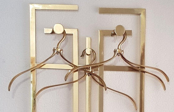 Image 1 of 6X Wall Rack With Hangers, Mirror & Console Table Set