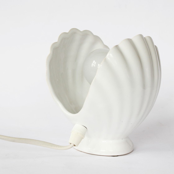 Image 1 of Rare Vintage Ceramic Shell Table Lamp