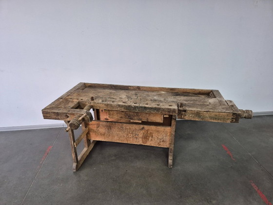 Antieke Vintage Timmermanswerkbank – Tuintafels, Wood (photo 14 of 21)
