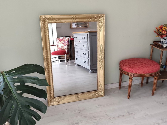Image 1 of 19th-century mirror in wood and gilt stucco, 115 x 61.5 cm