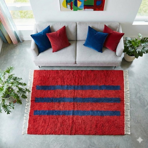 Luxe handgemaakt vloerkleed 250cm x 150cm