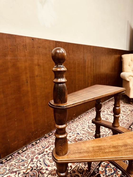 Classic English Library Ladder – Stools, Wood (photo 5 of 6)
