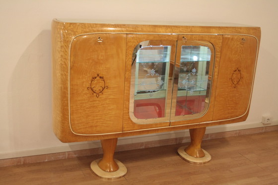 Image 1 of Vittorio Dassi Mid Century Modern Bar Sideboard | Vintage Wooden Furniture for Dining Room 1950