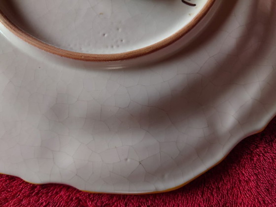 Image 1 of Siciliaanse keramische kunstklok uit 1978, met de hand beschilderd. Junghans-uurwerk.