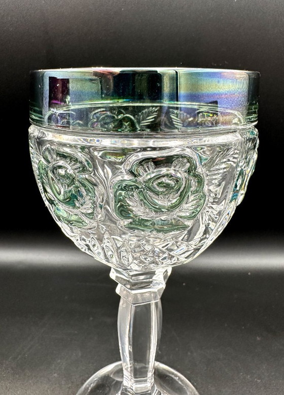 Image 1 of Copas de vino de cristal de plomo, Alemania, década de 1960, Anna Hütte