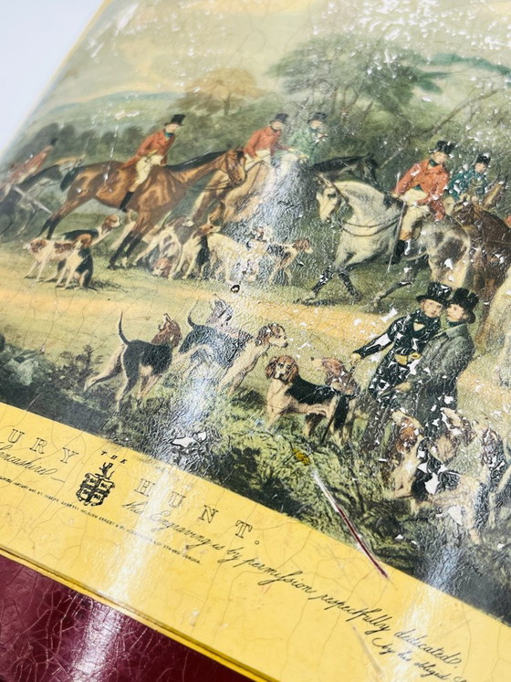 Cestino per la carta straccia vintage in latta con una scena di caccia di Bury Hunt. – Oggetti decorativi (photo 12 of 14)