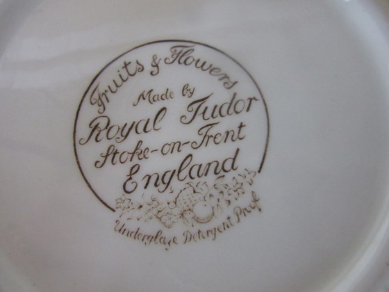 Royal Tudor Fruits and Flowers Ceramic Small Bowl Vintage (photo 5 of 8)