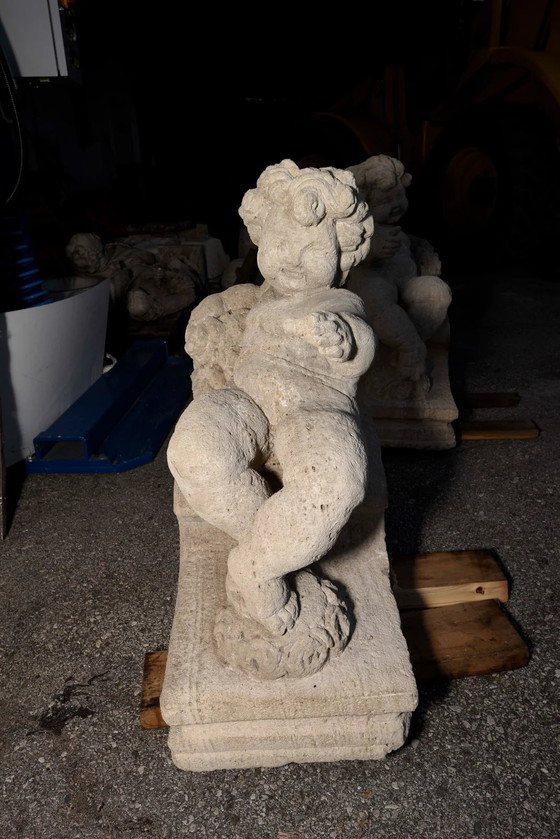 Late 19th Century Italian Carved Stone Putto – Sculpture, Vintage (photo 32 of 39)