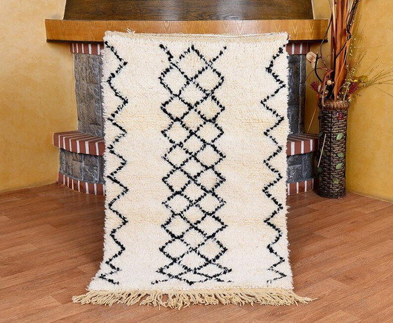Marokkaans Berbere handgemaakt kleurrijk wollen vloerkleed 150/250cm – Vloerkleden en tapijten, Wool (photo 4 of 6)