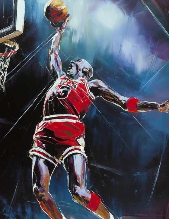 Image 1 of Alberto Ricardo - Michael Jordan - Lienzo del artista