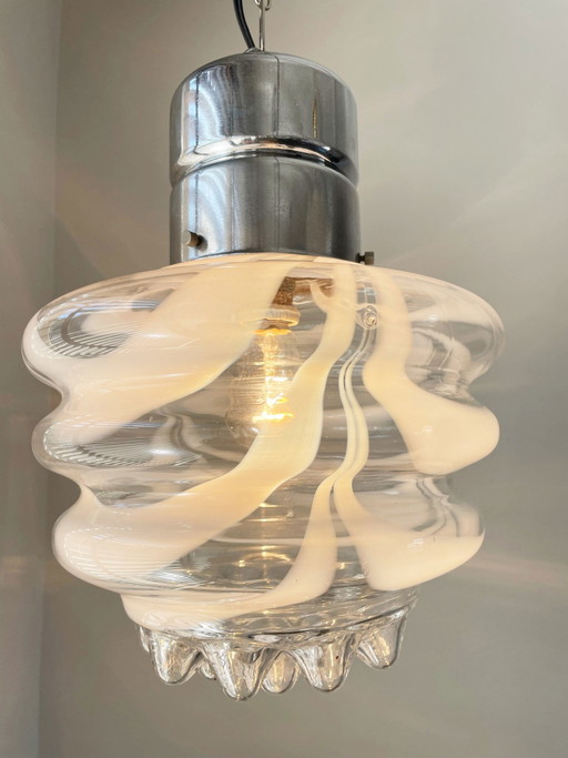 Suspension vintage en verre mazzega, 1960s